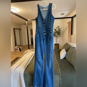 Anthropologie denim jumpsuit.